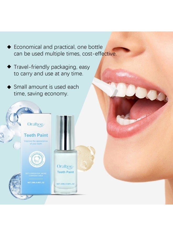 ORALHOE White Tooth Paint,Instant Teeth Whitening Paint,No Streak,Safe,Long Last Tooth Makeup - Image 5